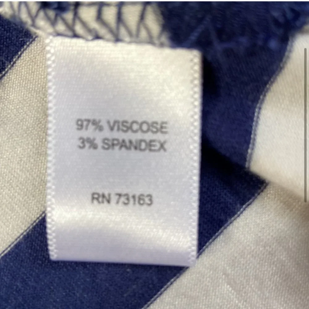 EUC Cable & Gauge Blue and White Striped Tank Sz L - Picture 4 of 5